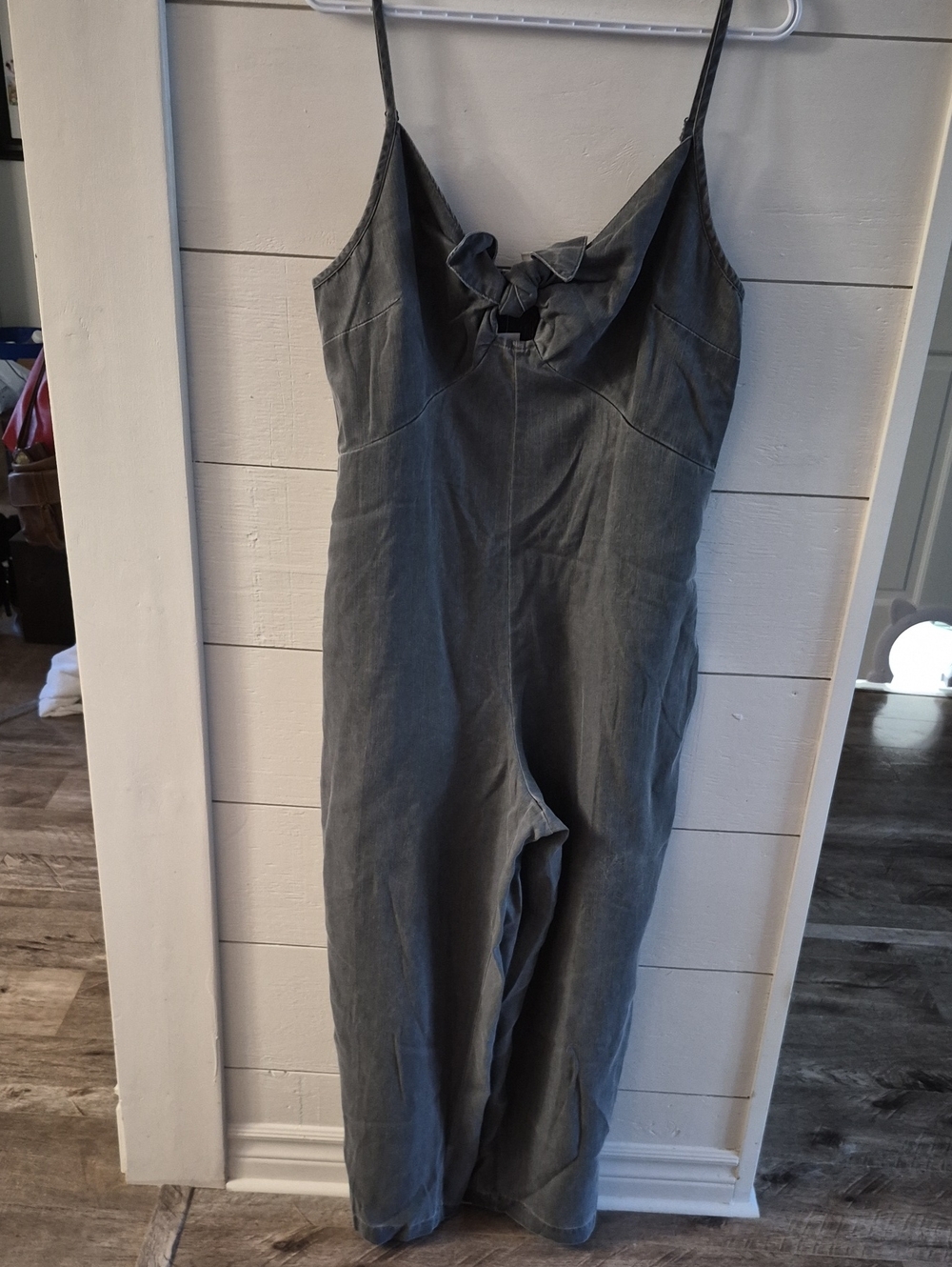NWT Old Navy Gray Sleeveless Jumpsuit with Front Tie